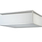 Meyda Lighting Quadrato 51" 4-Light White Illusion Flush Mount Light With White Textrene Shade