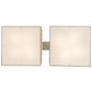 Meyda Lighting Quadrato 55" 8-Light Weatherable Silver Pendant Light With Beige Natural Textrene & White Statuario Idalight Shade Glass
