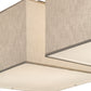 Meyda Lighting Quadrato 55" 8-Light Weatherable Silver Pendant Light With Beige Natural Textrene & White Statuario Idalight Shade Glass