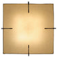 Meyda Lighting Quadrato 55"Sq 8-Light Oil Rubbed Bronze Massage Semi-flush Mount Ceiling Light With Homespun Beige Textrene Shade