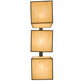 Meyda Lighting Quadrato 57" 3-Light Chestnut Kessler Island Pendant Light With Beige Sahara Taupe Idalight Shade Glass