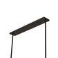 Meyda Lighting Quadrato 59" 5-Light Timeless Bronze Lounge Island Pendant Light With Beige Burlap Textrene & White Statuario Idalight Shade