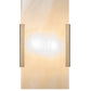 Meyda Lighting Quadrato 6" 2-Light Gold Metallic Vicio Wall Sconce With Beige Sahara Taupe Idalight Shade