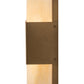 Meyda Lighting Quadrato 6" 2-Light Gold Metallic Vicio Wall Sconce With Beige Sahara Taupe Idalight Shade