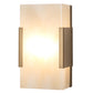 Meyda Lighting Quadrato 6" 2-Light Gold Metallic Vicio Wall Sconce With Beige Sahara Taupe Idalight Shade