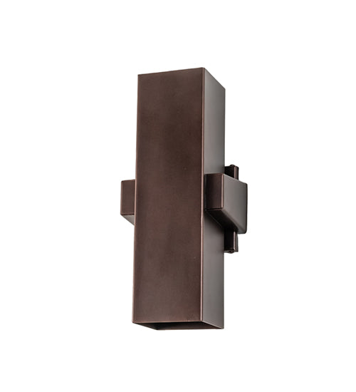 Meyda Lighting Quadrato 6" 2-Light Mahogany Bronze Torre Wall Sconce