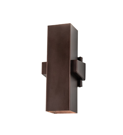 Meyda Lighting Quadrato 6" 2-Light Mahogany Bronze Torre Wall Sconce