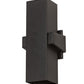 Meyda Lighting Quadrato 6" 2-Light Textured Black Torre Wall Sconce
