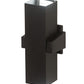 Meyda Lighting Quadrato 6" 2-Light Textured Black Torre Wall Sconce