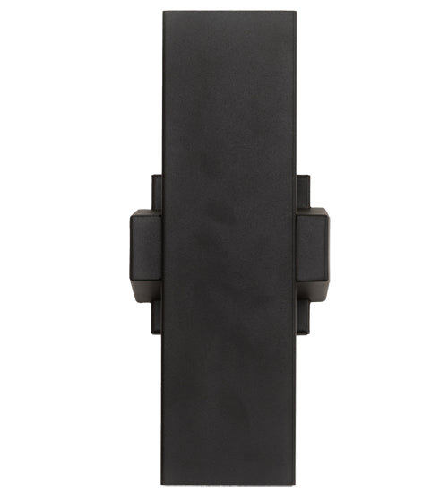 Meyda Lighting Quadrato 6" 2-Light Textured Black Torre Wall Sconce