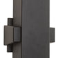 Meyda Lighting Quadrato 6" 2-Light Textured Black Torre Wall Sconce