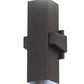 Meyda Lighting Quadrato 6" 2-Light Textured Black Torre Wall Sconce