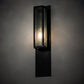Meyda Lighting Quadrato 6" Bronze Diamond Wall Sconce With Frosted Wire Shade Glass