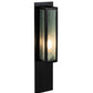 Meyda Lighting Quadrato 6" Bronze Diamond Wall Sconce With Frosted Wire Shade Glass