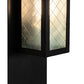 Meyda Lighting Quadrato 6" Bronze Diamond Wall Sconce With Frosted Wire Shade Glass