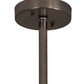 Meyda Lighting Quadrato 6" Brushed Nickel Mini Pendant Light With White Cylinder & Frosted Rainy Shade Glass