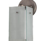 Meyda Lighting Quadrato 6" Brushed Nickel Wall Sconce With White Cylinder & Frosted Rainy Shade Glass