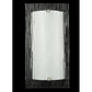 Meyda Lighting Quadrato 6" Nickel Wall Sconce With Clear Mist Shade Glass