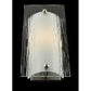 Meyda Lighting Quadrato 6" Nickel Wall Sconce With Clear Mist Shade Glass