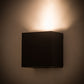 Meyda Lighting Quadrato 6" Textured Black Palazzo Wall Sconce With Clear Shade Glass