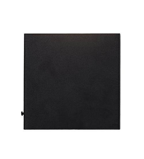 Meyda Lighting Quadrato 6" Textured Black Palazzo Wall Sconce With Clear Shade Glass