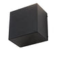 Meyda Lighting Quadrato 6" Textured Black Palazzo Wall Sconce With Clear Shade Glass