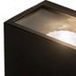Meyda Lighting Quadrato 6" Textured Black Palazzo Wall Sconce With Clear Shade Glass