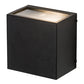 Meyda Lighting Quadrato 6" Textured Black Palazzo Wall Sconce With Clear Shade Glass
