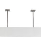 Meyda Lighting Quadrato 60" 2-Light Brushed Nickel Linear Island Pendant Light With Cream Textrene And Statuario Idalight Shade