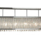 Meyda Lighting Quadrato 61" 6-Light Chrome Graz Island Pendant Light With Clear Crystal Shade