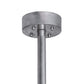 Meyda Lighting Quadrato 68" 12-Light Extreme Chrome Escalade Fabric Pendant Light With Pearl Textrene & Statuario Idalight Shade