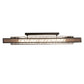 Meyda Lighting Quadrato 72" LED Nickel & Timeless Bronze Semi-flush Mount Light With White Stone Idalight & Brown Organza Shade