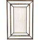 Meyda Lighting Quadrato 72" LED Nickel & Timeless Bronze Semi-flush Mount Light With White Stone Idalight & Brown Organza Shade