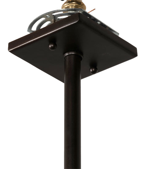 Meyda Lighting Quadrato 7"Sq Dark Bronze Rich Umador Pendant Light With Creme Carrara Idalight Shade