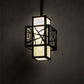 Meyda Lighting Quadrato 7"Sq Dark Bronze Rich Umador Pendant Light With Creme Carrara Idalight Shade