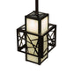 Meyda Lighting Quadrato 7"Sq Dark Bronze Rich Umador Pendant Light With Creme Carrara Idalight Shade