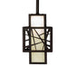 Meyda Lighting Quadrato 7"Sq Dark Bronze Rich Umador Pendant Light With Creme Carrara Idalight Shade