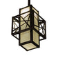 Meyda Lighting Quadrato 7"Sq Dark Bronze Rich Umador Pendant Light With Creme Carrara Idalight Shade