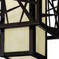 Meyda Lighting Quadrato 7"Sq Dark Bronze Rich Umador Pendant Light With Creme Carrara Idalight Shade