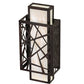 Meyda Lighting Quadrato 8" LED Dark Bronze & White Rich Umador Wall Sconce With Creme Carrara Idalight Shade