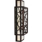 Meyda Lighting Quadrato 8" LED Dark Bronze & White Rich Umador Wall Sconce With Creme Carrara Idalight Shade