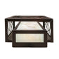 Meyda Lighting Quadrato 8" LED Dark Bronze & White Rich Umador Wall Sconce With Creme Carrara Idalight Shade