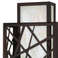 Meyda Lighting Quadrato 8" LED Dark Bronze & White Rich Umador Wall Sconce With Creme Carrara Idalight Shade