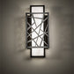 Meyda Lighting Quadrato 8" Nickel & Timeless Bronze Rich Umador Wall Sconce With Whitestone Idalight Shade