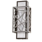 Meyda Lighting Quadrato 8" Nickel & Timeless Bronze Rich Umador Wall Sconce With Whitestone Idalight Shade