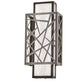 Meyda Lighting Quadrato 8" Nickel & Timeless Bronze Rich Umador Wall Sconce With Whitestone Idalight Shade