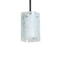 Meyda Lighting Quadrato 8" Solar Black Mini Pendant Light With White Baroque & Statuario Idalight Shade