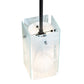 Meyda Lighting Quadrato 8" Solar Black Mini Pendant Light With White Baroque & Statuario Idalight Shade