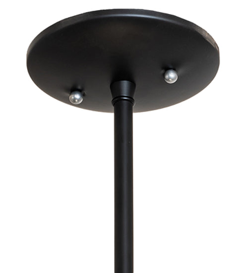 Meyda Lighting Quadrato 8" Solar Black Mini Pendant Light With White Baroque & Statuario Idalight Shade