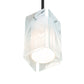 Meyda Lighting Quadrato 8" Solar Black Mini Pendant Light With White Baroque & Statuario Idalight Shade